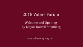 Welcome and Opening by Mayor Darrell Steinberg