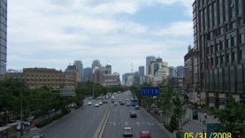 chaoyangmen area ped overpass view